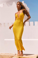 Sweet Talk Midi Dress - Yellow | Sage and Paige AUS. Sweet Talk Midi Dress - Yellow | Sage and Paige AUS.