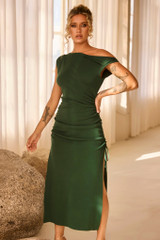 Loren Knit Midi Dress - Forest Green | Sage and Paige AUS.
