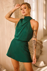 My Feelings Mini Dress - Forest Green | Sage and Paige AUS. My Feelings Mini Dress - Forest Green | Sage and Paige AUS.