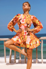 End Game Mini Dress - Orange Multi | Sage and Paige AUS. End Game Mini Dress - Orange Multi | Sage and Paige AUS.