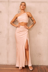 Make You Mine Maxi Skirt - Beige | Sage and Paige AUS.