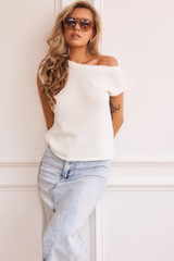 Dance In The Sun Knit Top - White | Sage and Paige AUS. Dance In The Sun Knit Top - White | Sage and Paige AUS.
