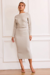 Cuddle Her Knit Top - Grey | Sage and Paige AUS.