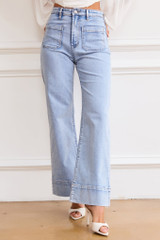Harper Jeans - Washed Blue | Sage and Paige AUS.