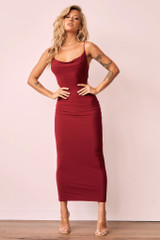 Ethereal Midi Dress - Wine | Sage and Paige AUS.