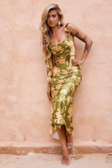 Marigold Dream Maxi Dress - Olive | Sage and Paige AUS.