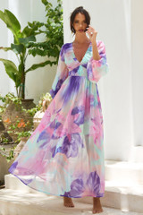 Coastlines Maxi Dress - Purple Multi | Sage and Paige AUS.