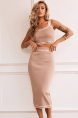 Rada Knit Top - Camel | Sage and Paige AUS.