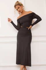 Catalina Crop Top - Charcoal