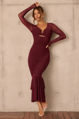 Whispering Love Maxi Dress - Wine