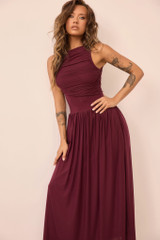Painters Garden Maxi Dress - Plum