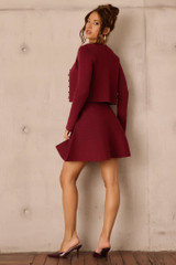 Tasha Knit Mini Dress Set - Wine