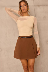 Shay Mini Skirt - Chocolate Shay Mini Skirt - Chocolate