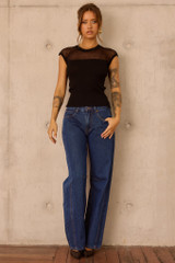 Starlit Dreams Knit Top - Black