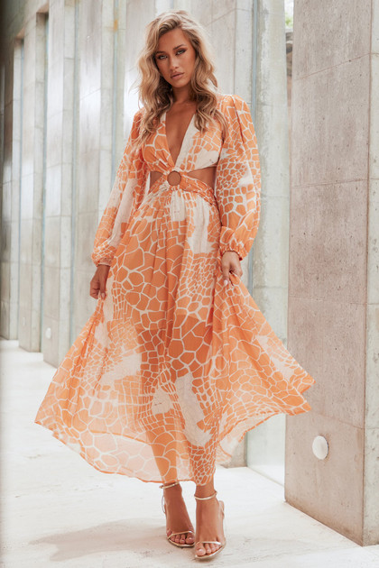 Here & There Maxi Dress - Orange | Sage and Paige AUS. Here & There Maxi Dress - Orange | Sage and Paige AUS.