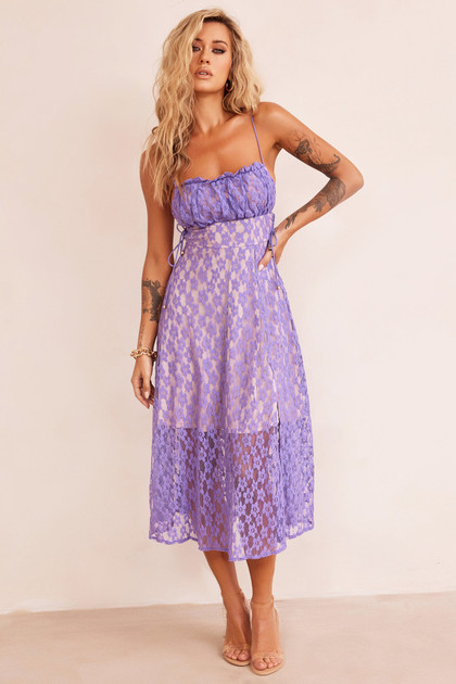 Ease Up Midi Dress - Purple | Sage and Paige AUS.