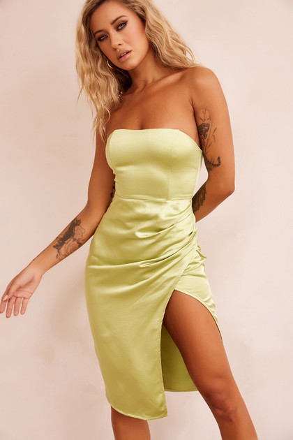 Soft Ballad Midi Dress - Lime | Sage and Paige AUS. Soft Ballad Midi Dress - Lime | Sage and Paige AUS.