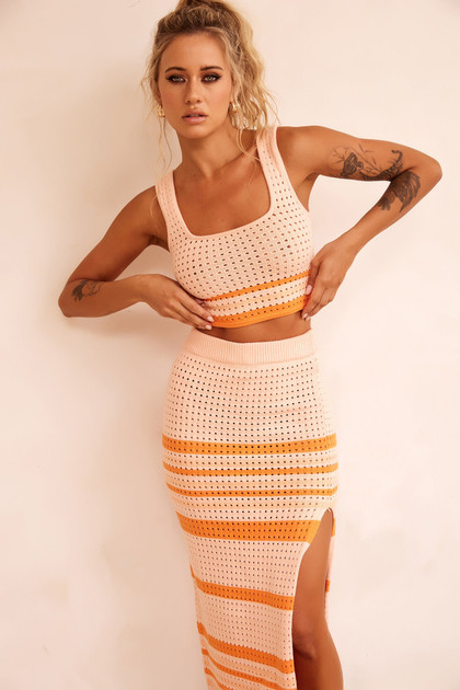 In The Groove Cropped Top - Orange | Sage and Paige AUS.