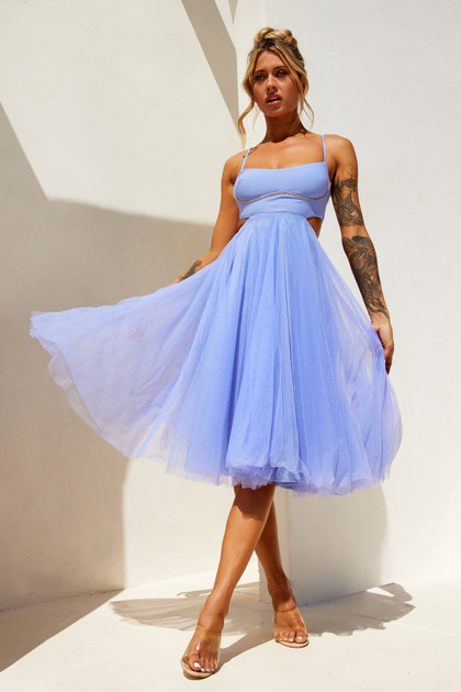 Got Glam Midi Dress - Cornflower | Sage and Paige AUS.
