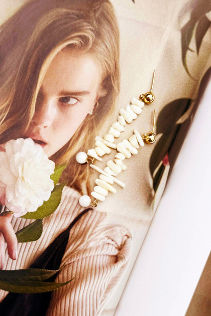 Matilda Earrings - White | Sage and Paige AUS.