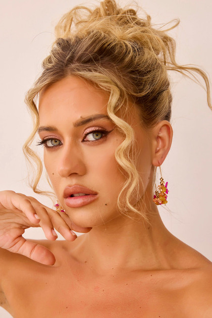 Say You Love Me Earrings - Pink | Sage and Paige AUS.