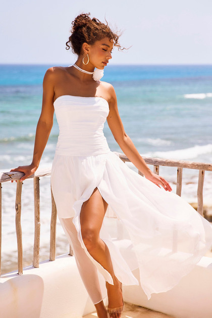 The Briana Maxi Dress - White | Sage and Paige AUS.