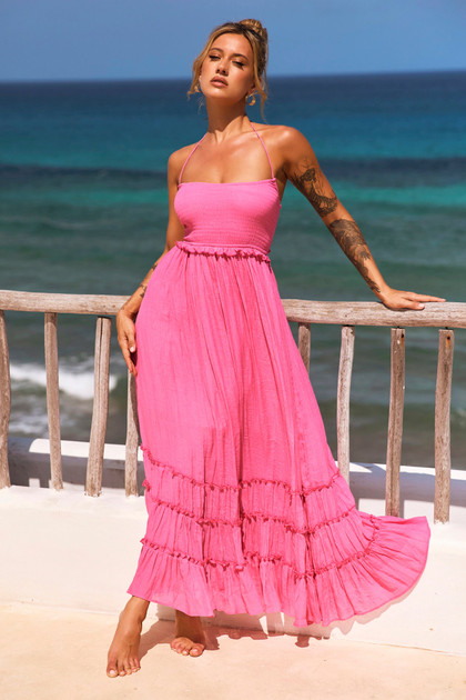 Sun Setter Maxi Dress - Pink | Sage and Paige AUS.