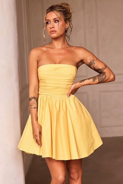 Sugar Crush Mini Dress - Yellow | Sage and Paige AUS. Sugar Crush Mini Dress - Yellow | Sage and Paige AUS.