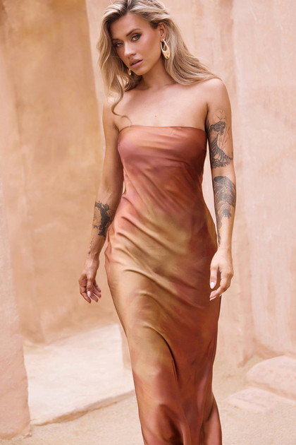 Eye Candy Maxi Dress - Copper | Sage and Paige AUS.