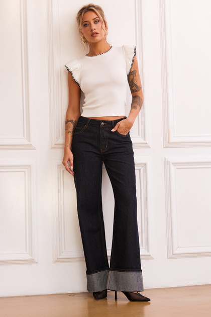 Jackie Jeans - Dark Denim Blue | Sage and Paige AUS.
