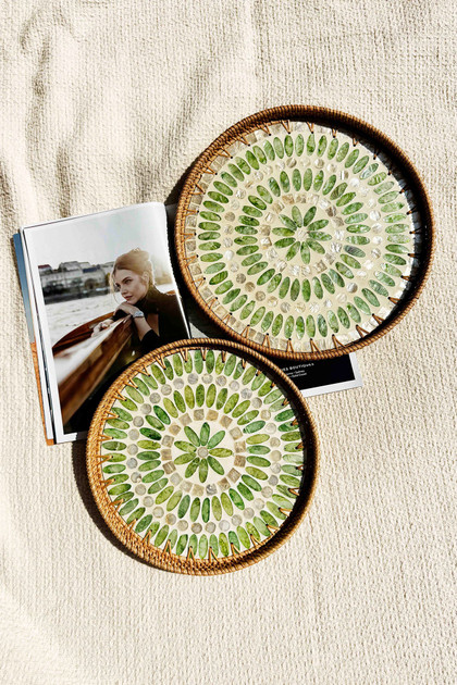 Celestial Bloom Tray Set - Olive | Sage and Paige AUS. Celestial Bloom Tray Set - Olive | Sage and Paige AUS.
