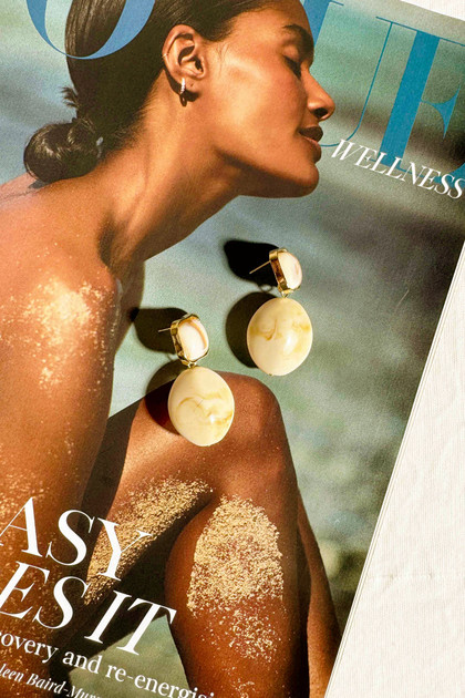 Chilled Cocktails Earrings - Beige | Sage and Paige AUS.