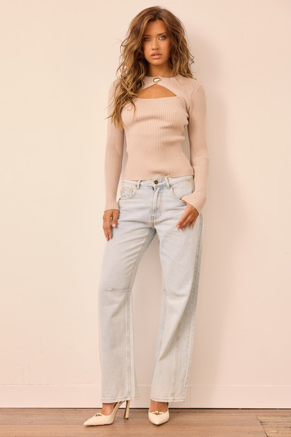 Ridgeway Knit Top - Beige