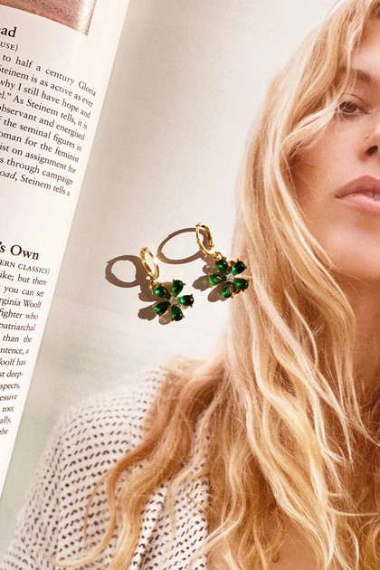 Painted Promises Earrings - Green