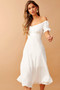 Swing Dancin' Midi Dress - Off White | Sage and Paige AUS.