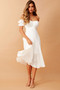 Swing Dancin' Midi Dress - Off White | Sage and Paige AUS.