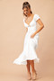Jasmine Midi Dress - White | Sage and Paige AUS.