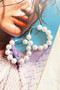 Amber Pearl Hoops - White | Sage and Paige AUS.