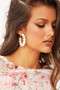 Amber Pearl Hoops - White | Sage and Paige AUS.