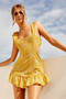 Marigold Lace Mini Dress - Mustard | Sage and Paige AUS.