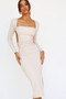 Slow it Down Midi Dress - Beige | Sage and Paige AUS.