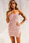 Jazzy Sequin Dress - Blush | Sage and Paige AUS.