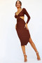 Going Places Midi Dress - Chocolate | Sage and Paige AUS.