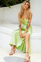 Danny Satin Maxi Dress - Apple Green | Sage and Paige AUS.