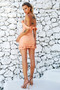 Keylime Lace Dress - Peach | Sage and Paige AUS.