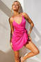 That's A Wrap Mini Dress - Hot Pink | Sage and Paige AUS.