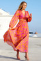 Swift Maxi Dress - Pink Orange | Sage and Paige AUS.