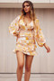Rising Sun Mini Dress - Yellow Print | Sage and Paige AUS.