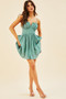 Georgia Mini Dress - Green | Sage and Paige AUS.