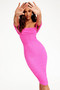 Main Character Midi Dress - Hot Pink | Sage and Paige AUS.